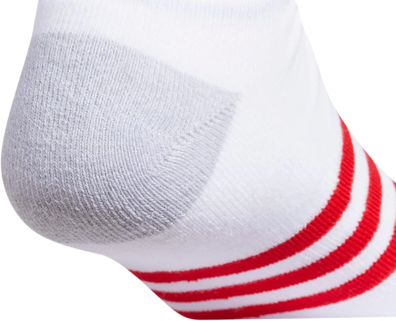 adidas Men's 3-Stripe No Show Socks with Arch Compression for a Secure Fit (3-Pair)