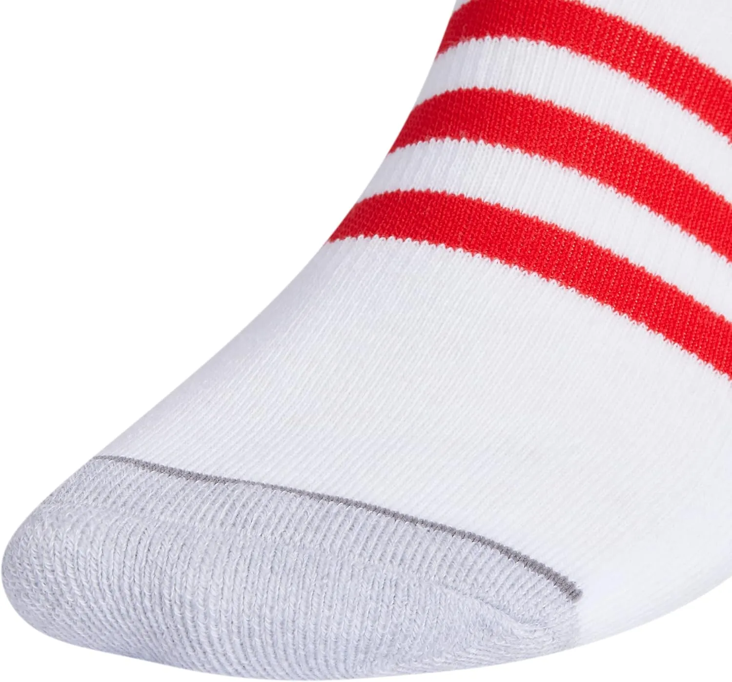adidas Men's 3-Stripe No Show Socks with Arch Compression for a Secure Fit (3-Pair)