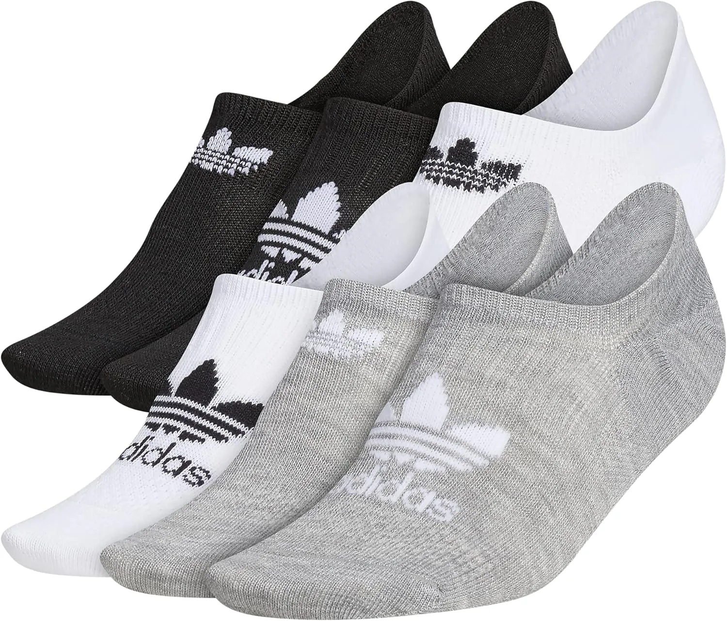 adidas Originals Women's Trefoil Superlite Super No Show Socks (6-Pair)