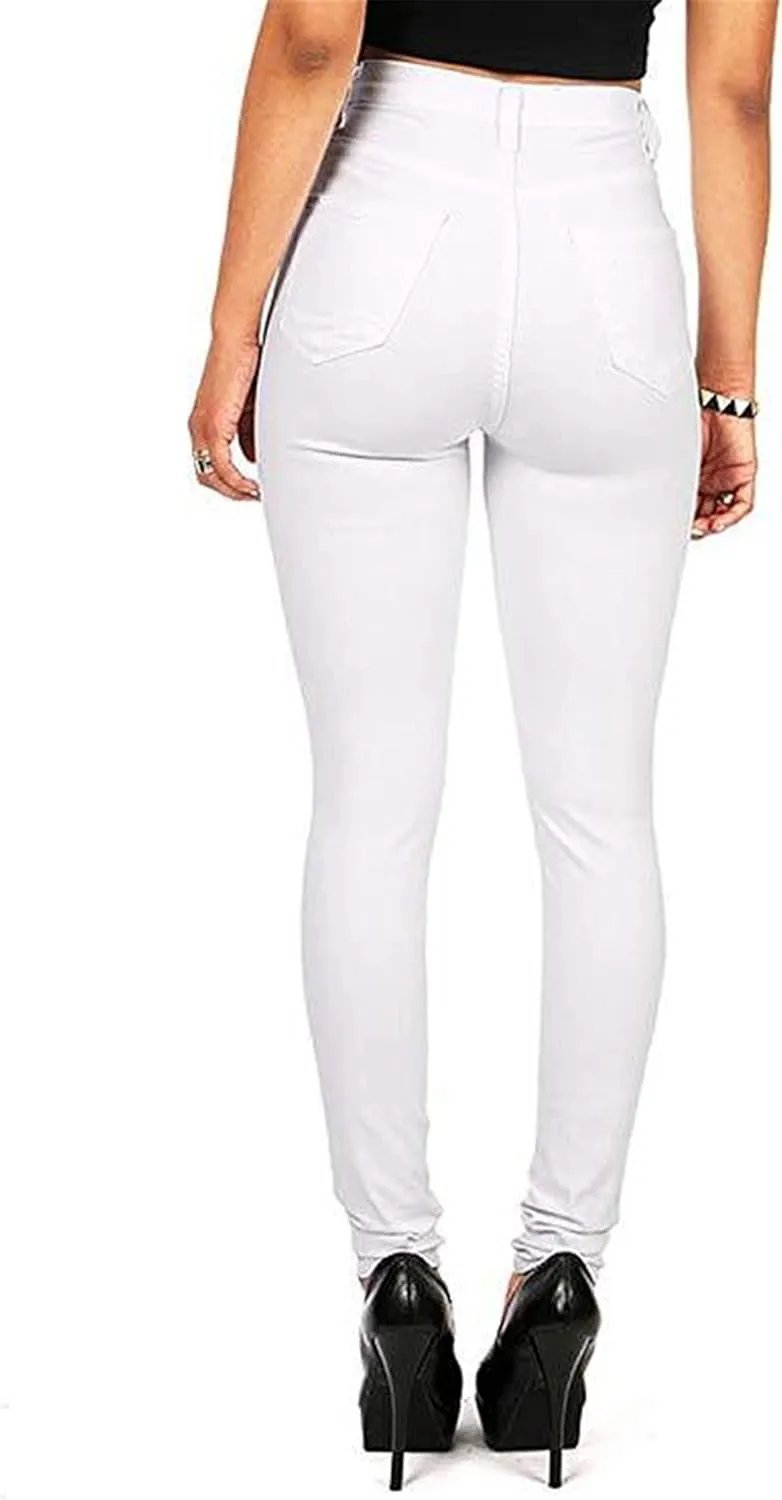Andongnywell Womens Skinny Jeans High Waisted Stretch Slim Denim Butt Lift Pencil Pants Trousers with Pocket Zipper