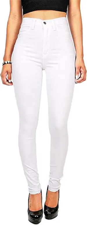 Andongnywell Womens Skinny Jeans High Waisted Stretch Slim Denim Butt Lift Pencil Pants Trousers with Pocket Zipper