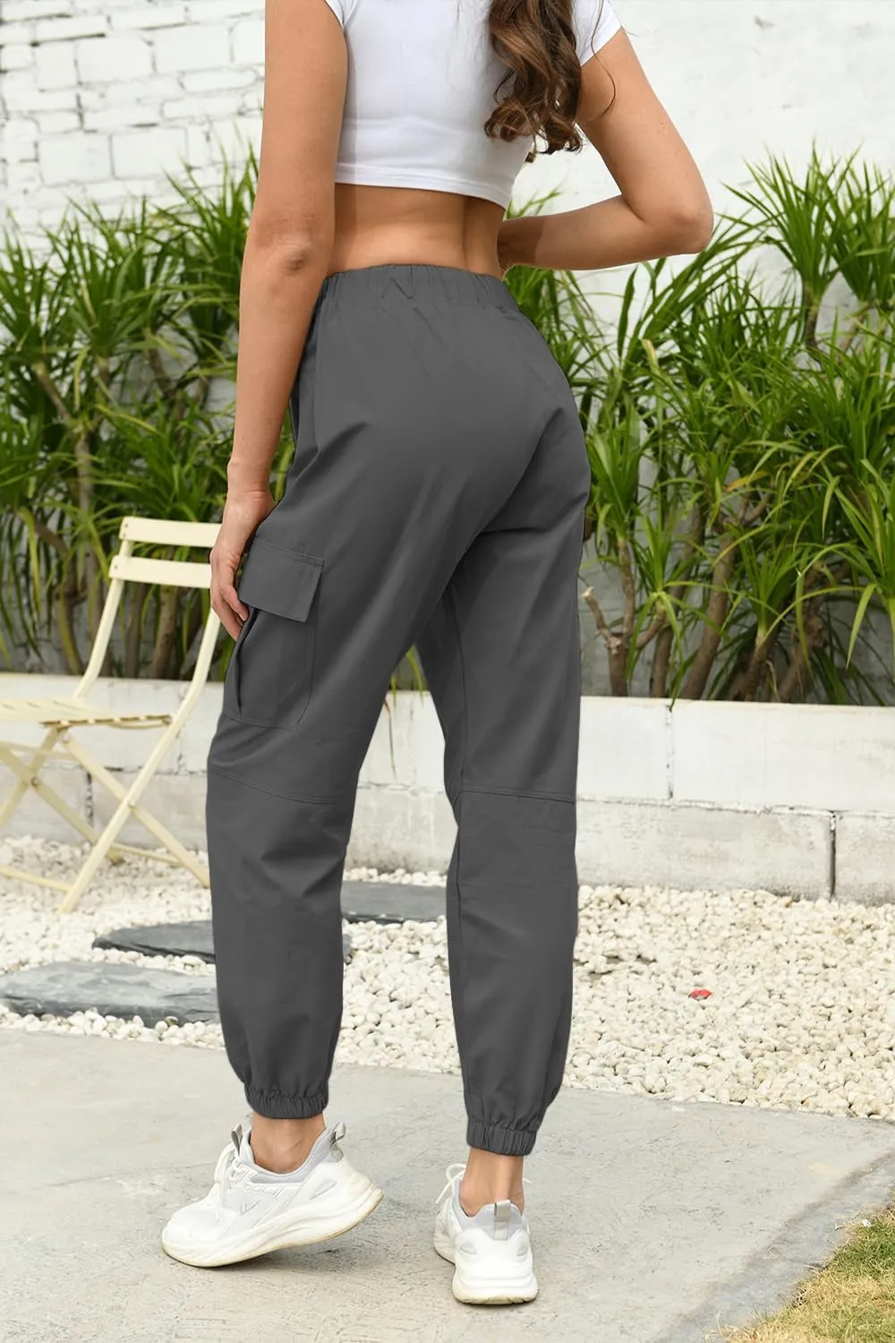 AOWKULAE Girls & Women‘s Casual Cargo Jogger Pants, 6 Years - Women 3XL