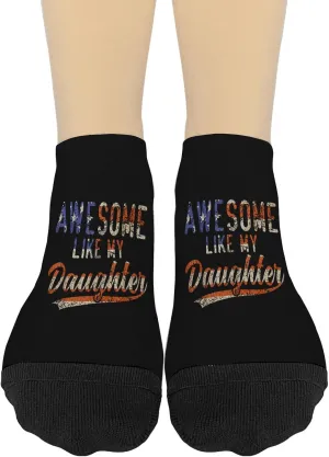 Awesome Like My Daughter No Show Socks Women Athletic Sock Men