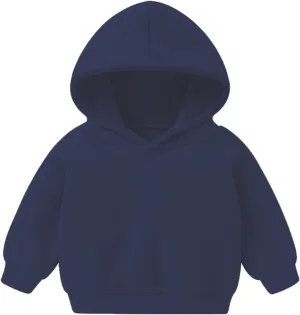 Basic Winter Sweatshirts for Toddlers Boys Girls Pullover Hoodies Simple Solid Color Casual Fleece Hooded Sweatshirts