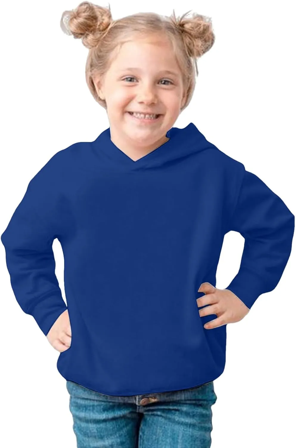 Basic Winter Sweatshirts for Toddlers Boys Girls Pullover Hoodies Simple Solid Color Casual Fleece Hooded Sweatshirts