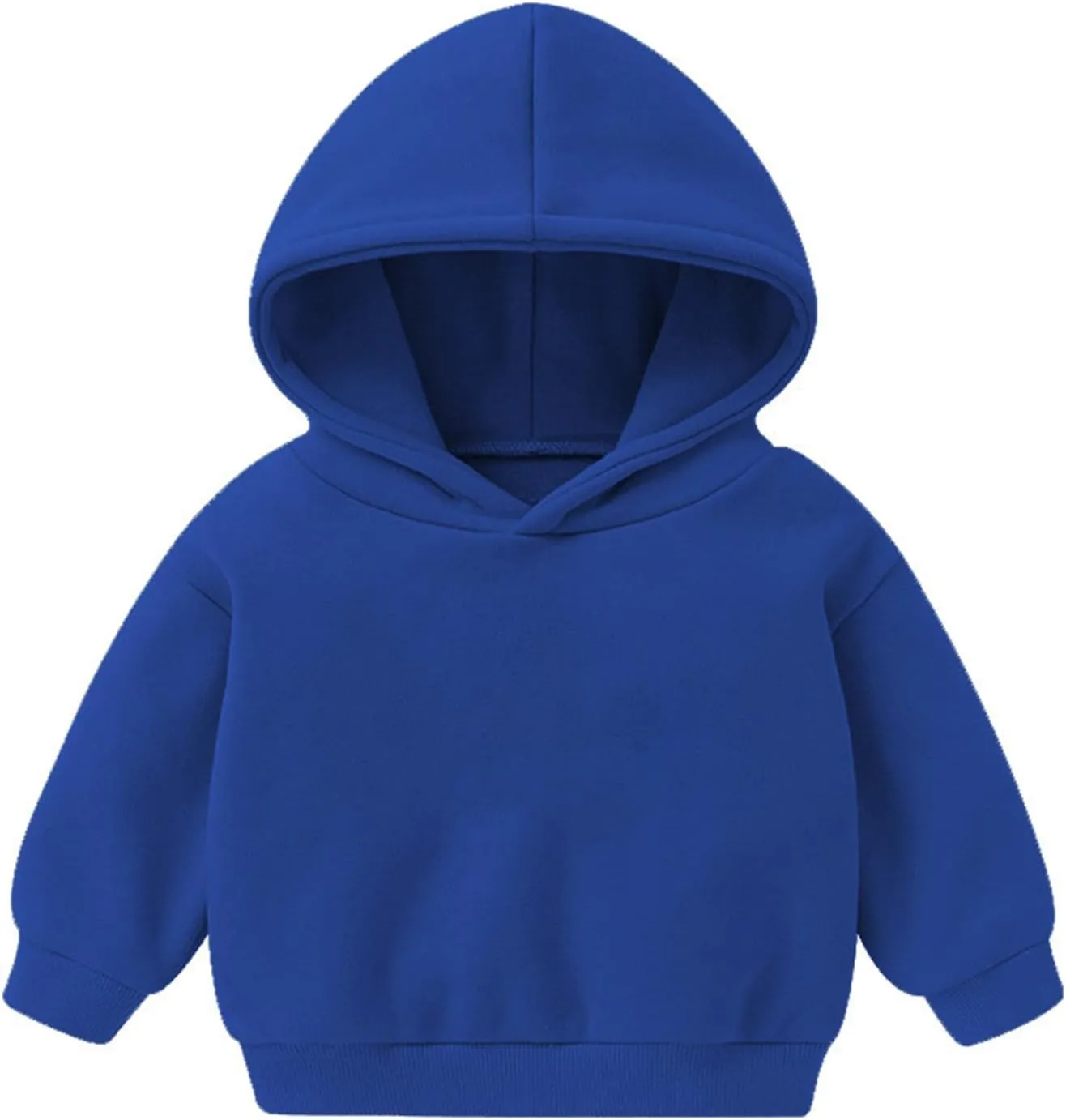 Basic Winter Sweatshirts for Toddlers Boys Girls Pullover Hoodies Simple Solid Color Casual Fleece Hooded Sweatshirts