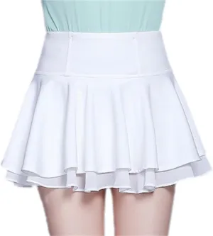 Betusline Women's High Waisted Ruffle Flared Skirt Layered Swing Mini Skirts