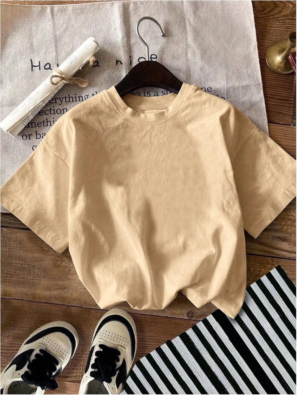Boy's Short Sleeve Tropical Graphic Tee Tops Casual Crew Neck T Shirt Loose Summer Tops