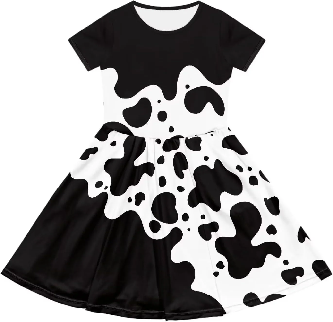 Casual Short Sleeve Dresses for Teen Girls Cute Skater Dresses Summer Outfits for 3-14 Years Old