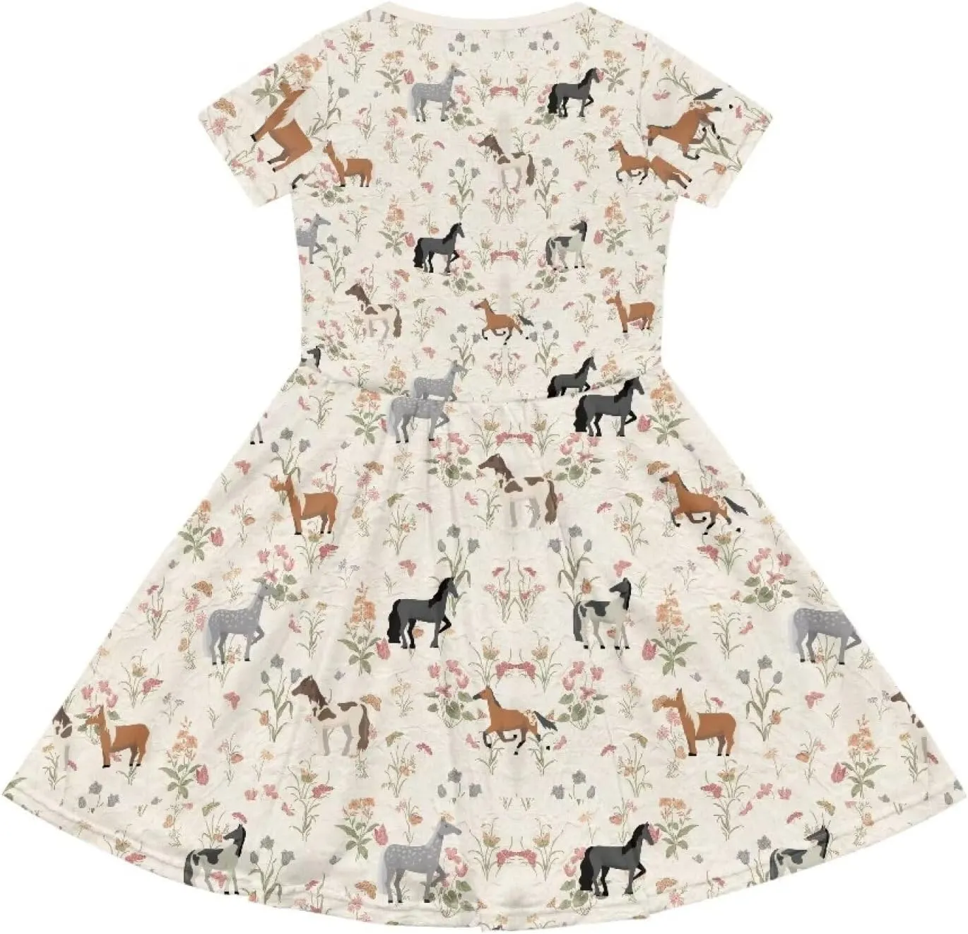 Casual Short Sleeve Dresses for Teen Girls Cute Skater Dresses Summer Outfits for 3-14 Years Old