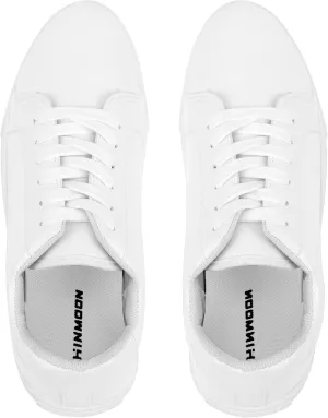CHINMOON Men's Lightweight Casual Sneakers PU Leather Tennis Shoes Low Top Fashion Skate Sneaker