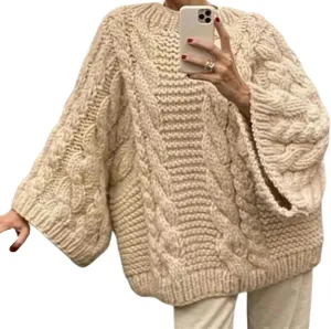Chunky Sweater Women Oversized Sweater Chunky Cable Knit Sweater Knitted Sweater Pullover Trendy Fall Essentials