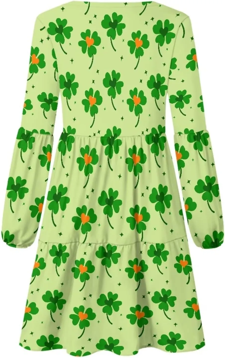 Cozeyat Women's Summer Casual Dresses Long Sleeve Autumn Puffy Dress A-Line Swing Midi Sundress