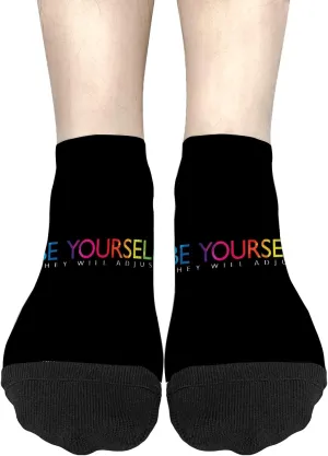 Cute Sock For Women No Show Socks Womens, Be Yourself Theyll Adjust Trans Pride Quote Sock, Ideas For Women