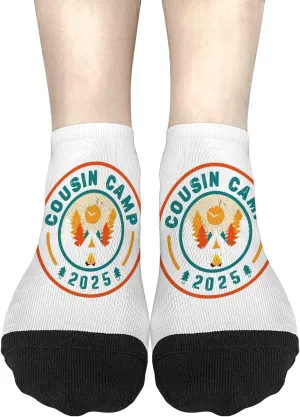 Cute Sock For Women No Show Socks Womens, Cousin Camp 2025 Camping Campfire Summer Vacation Sock, Gag Gifts Funny Adult