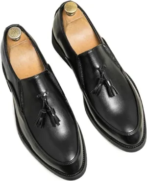 Dress Shoes for Men Men's Black Casual Flat Shoes Stylish and Comfortable Everyday Footwear