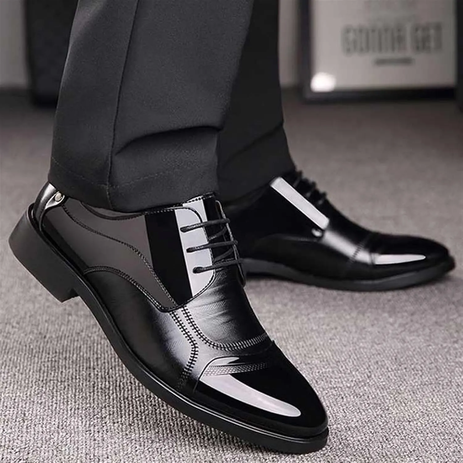 Dress Shoes for Men Men's Breathable Casual Leather Shoes Comfortable Stylish Footwear for Everyday Wear