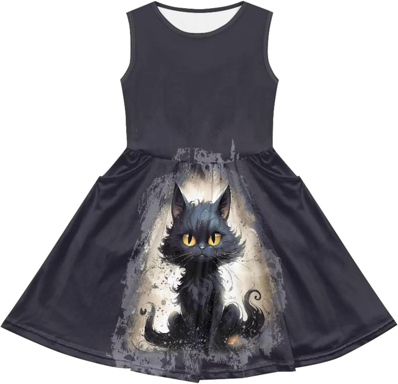 Dresses for Girls 2-14 Kids Summer Beach Sundress Casual Flared Skater Dress A Line School Party Dresses