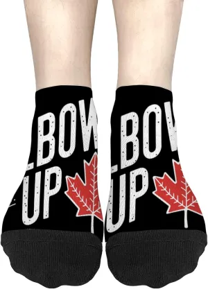 Elbows Up Canada No Show Socks Womens Short Socks Mens