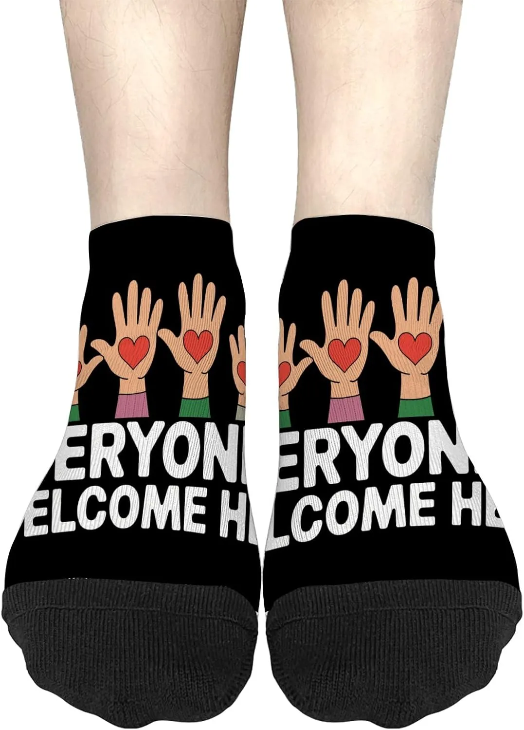 Everyone Is Welcome Here No Show Socks Womens Invisible Socks For Womens