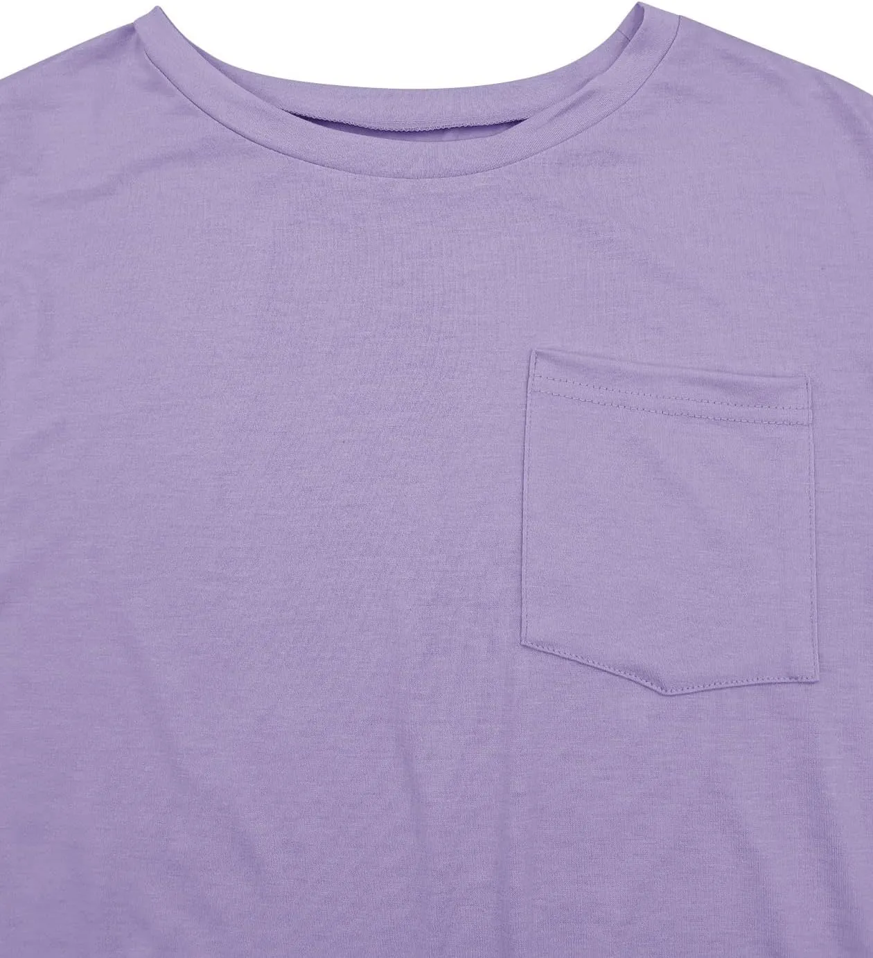 Fanway&EC Women's Short Sleeve T-Shirts Casual Crewneck Tees with Pocket Summer Basic Tops