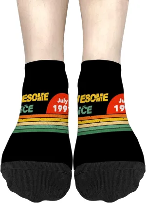 Funny Sock Womens No Show Socks, Awesome Since July 1991 Sock, White Elephant Gifts For Adults