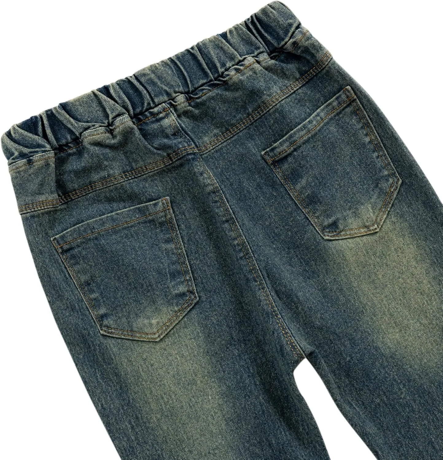 Girls Flare Leg Bell Bottom Jeans Kids Vintage Slim Fit Stretchy Bootcut Denim Pants