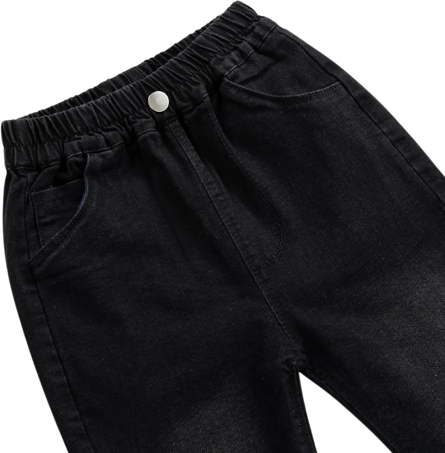 Girls Flare Leg Bell Bottom Jeans Kids Vintage Slim Fit Stretchy Bootcut Denim Pants