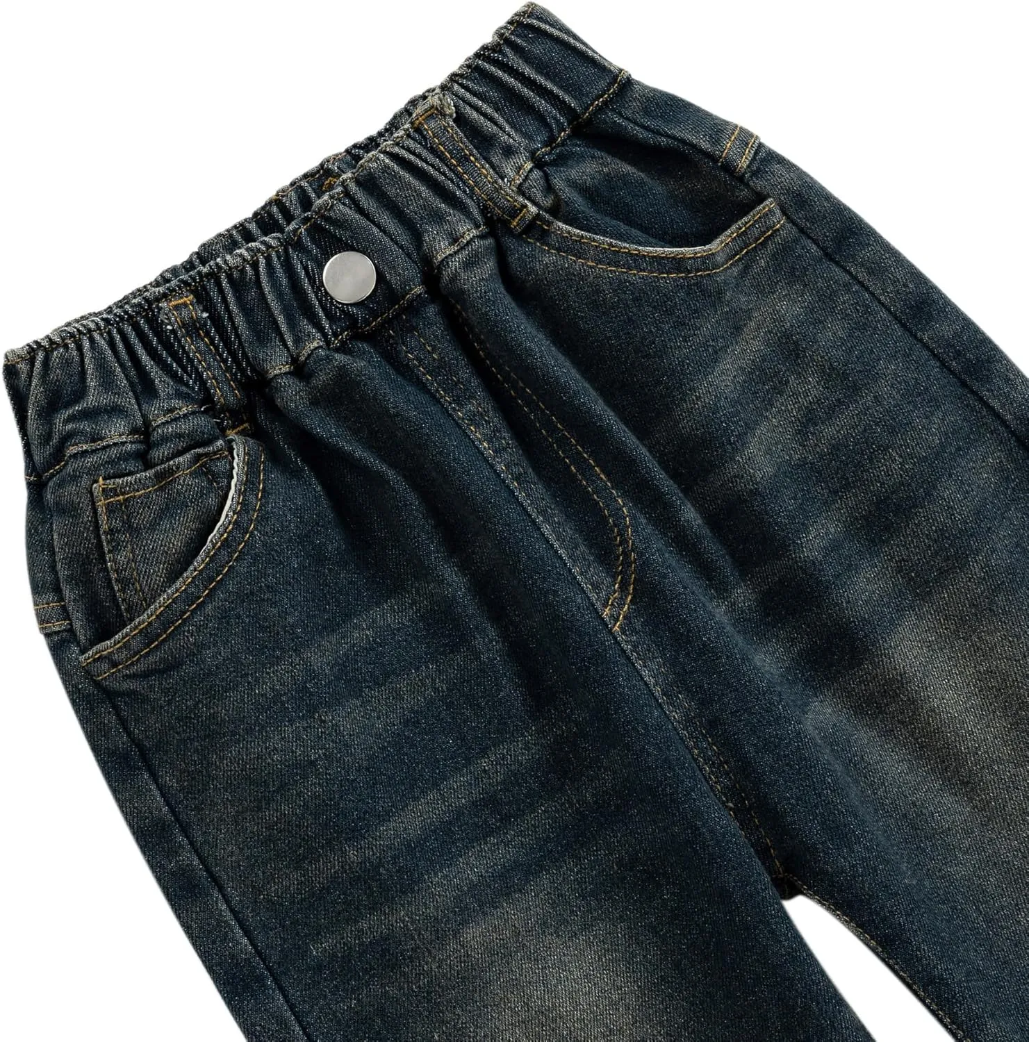 Girls Flare Leg Bell Bottom Jeans Kids Vintage Slim Fit Stretchy Bootcut Denim Pants
