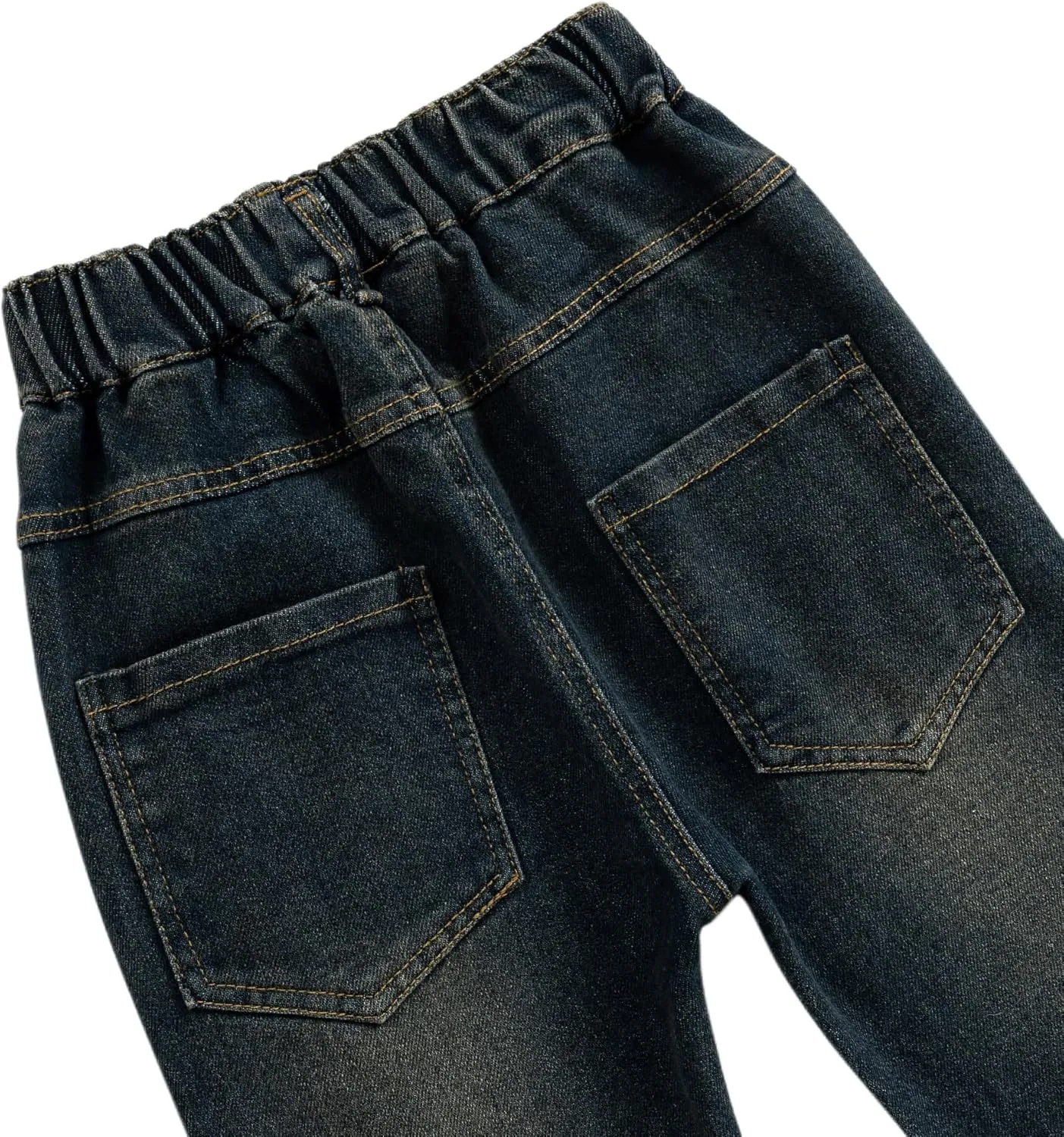 Girls Flare Leg Bell Bottom Jeans Kids Vintage Slim Fit Stretchy Bootcut Denim Pants
