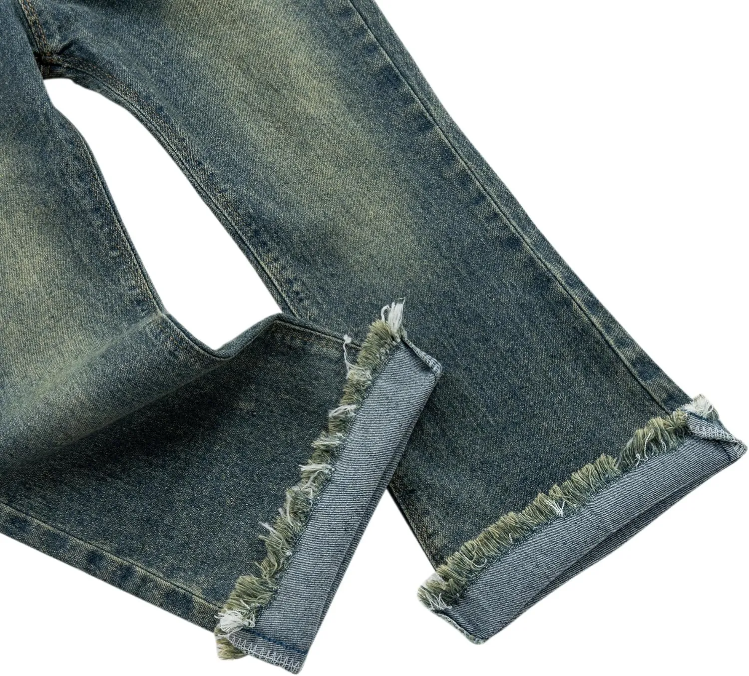 Girls Flare Leg Bell Bottom Jeans Kids Vintage Slim Fit Stretchy Bootcut Denim Pants