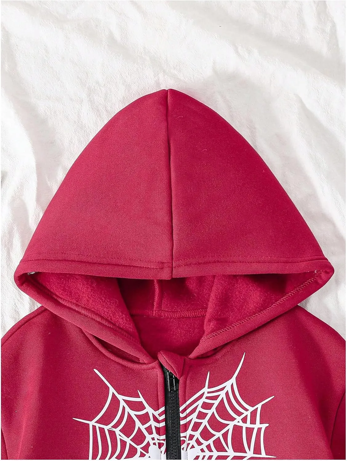 GORGLITTER Boy's Letter Graphic Kangaroo Pocket Sweatshirt Long Sleeve Zip Up Hoodie
