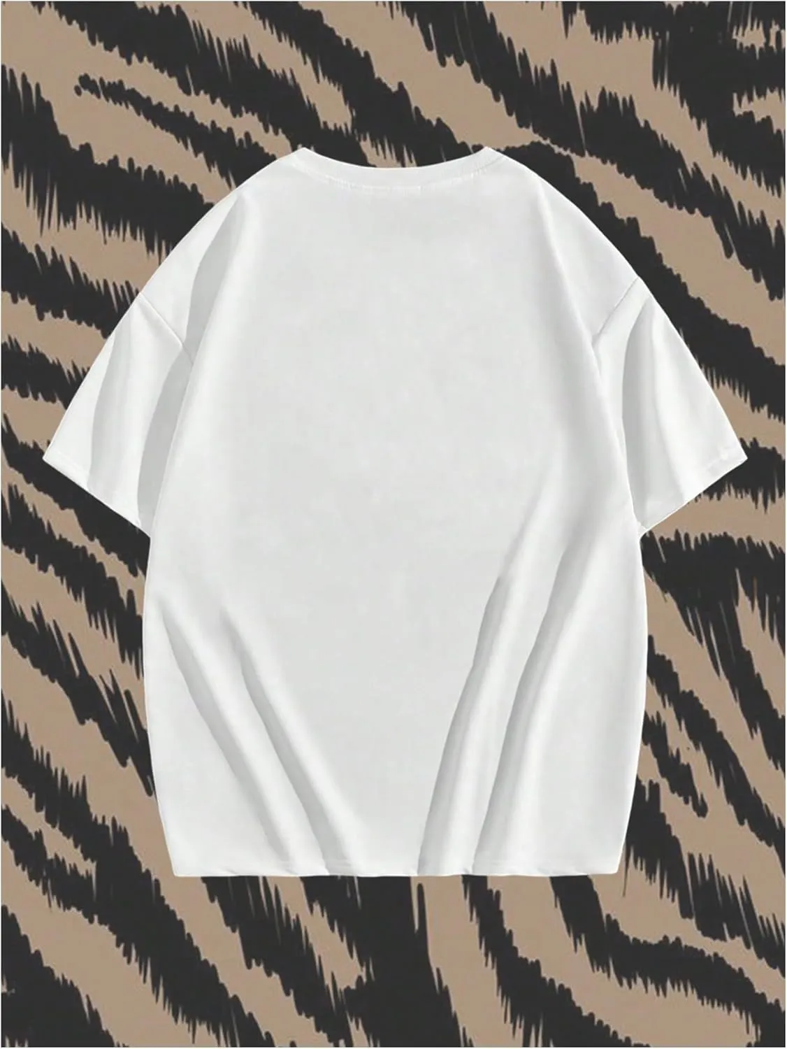 GORGLITTER Men's Cool Graphic T Shirts Oversized Short Sleeve Drop Shoulder Crewneck Tee Top