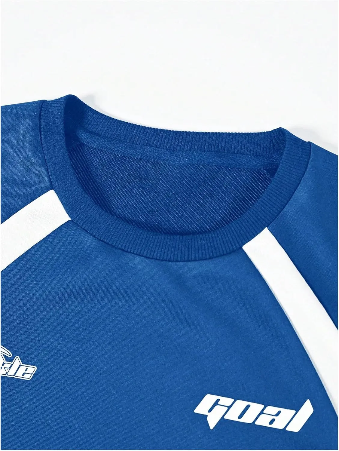 GORGLITTER Men's Star Graphic Raglan Sleeve Sweatshirt Crew Neck Long Sleeve Casual Pullover Top