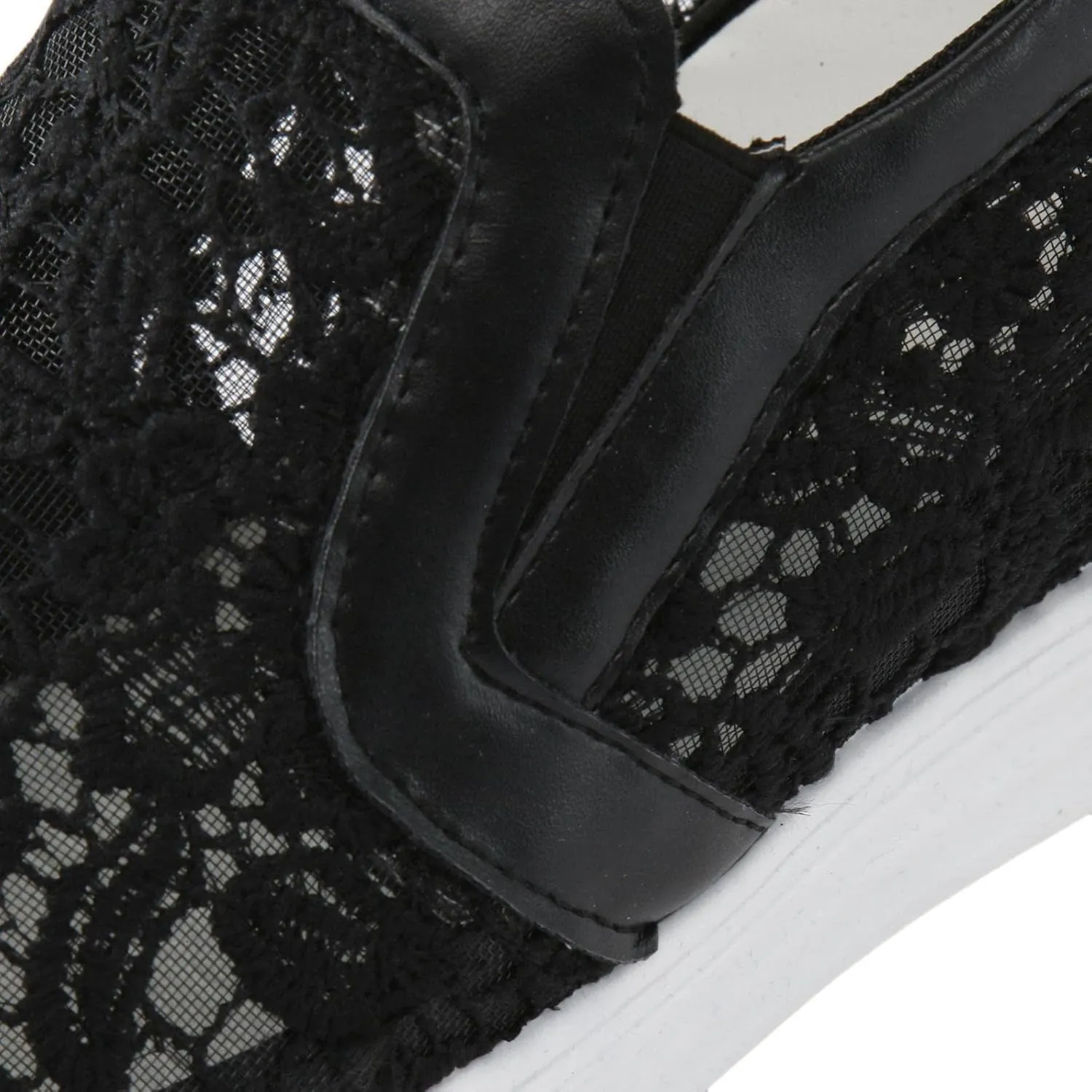 Hbeylia Platform Hidden Heels Sneakers For Women Fashion Flower Embroidered Design Lace Crochet Slip On Chunky Bottom High Heels High Top Canvas Shoes Casual Walking Slip On Loafers Work Shoes