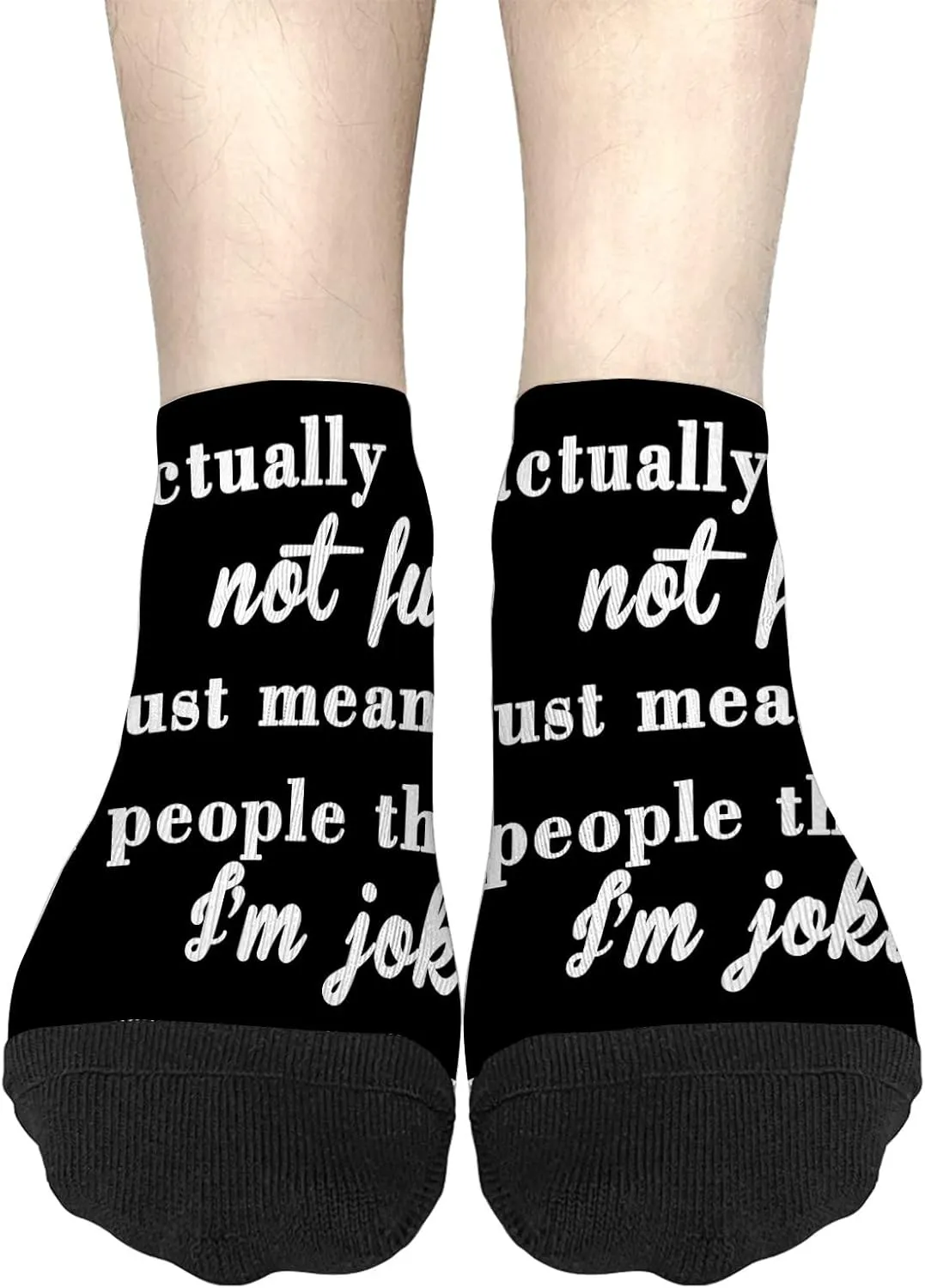 I'm Not Actually I'm Just Mean And People Think Joking Athletic Socks No Show Socks Women