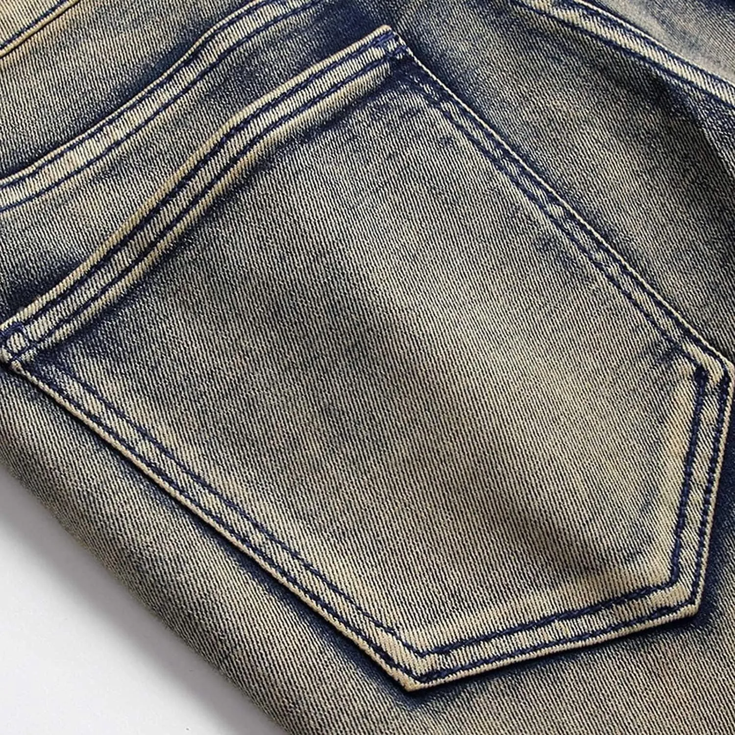 Jeans Men Slim Fit Stretch Jeans Regular Fit Straight Leg Denim Modern Men Boys Trousers Cut Basic Washed Mens Jeans