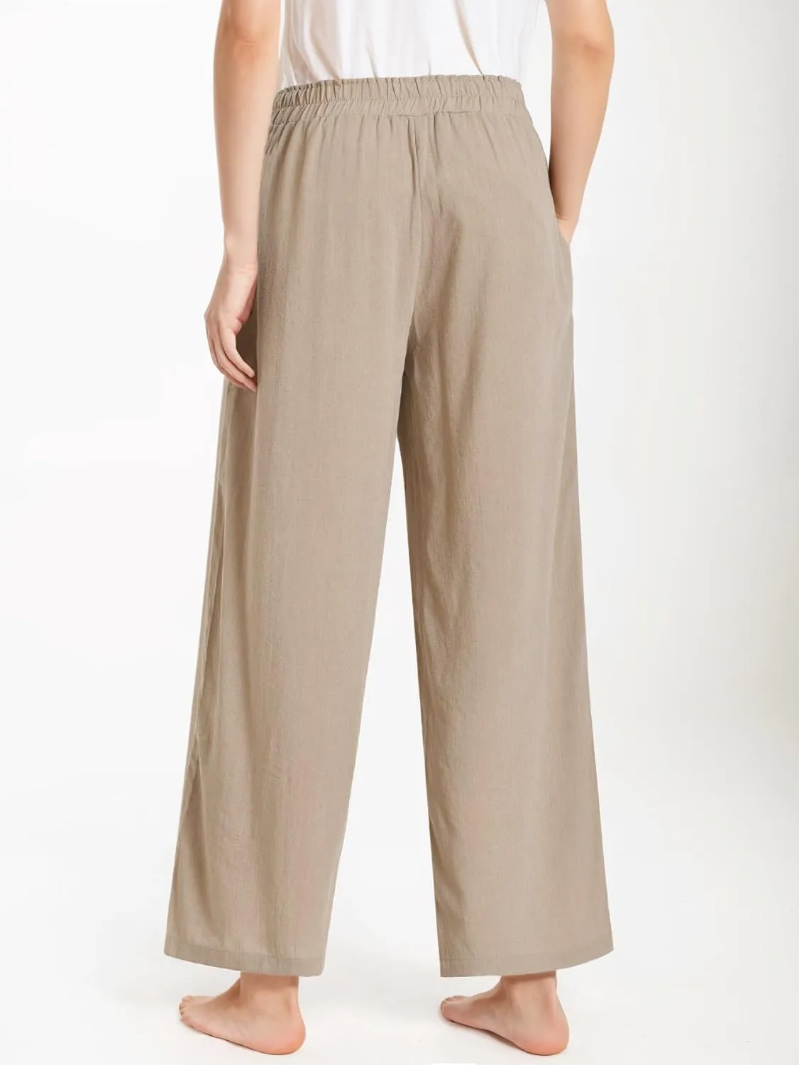 Latuza Women's Petite Wide Leg Pants Casual Summer Flowy Pants