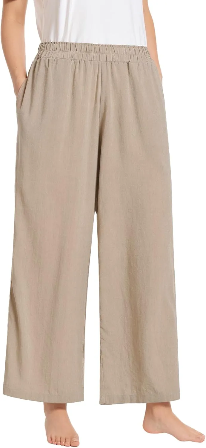 Latuza Women's Petite Wide Leg Pants Casual Summer Flowy Pants