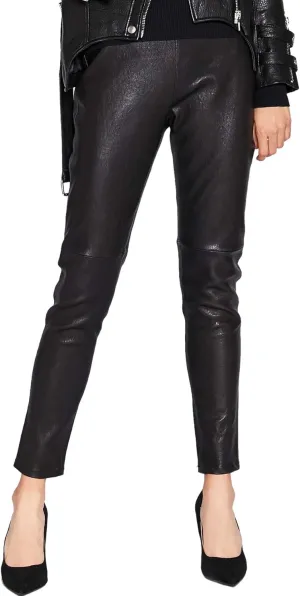 Leather Leggings for Women Stretchy High-Waisted Skinny Leather Pants Black SmartUniverseWear