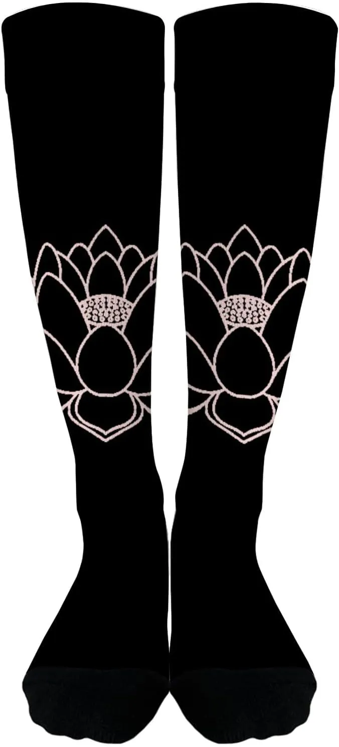 Lotus Flower Athletic Socks Women