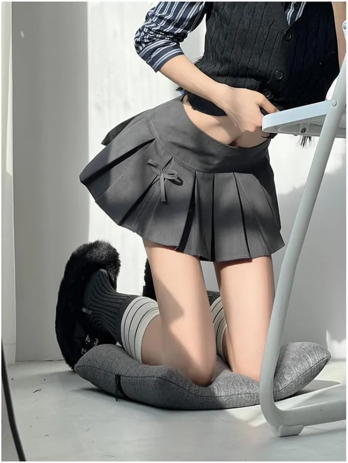 Low Waist Mini Skirts for Women Y2K Mini Skirt Pleated Skirts Y2k Clothes Trendy Skort Coquette Clothes
