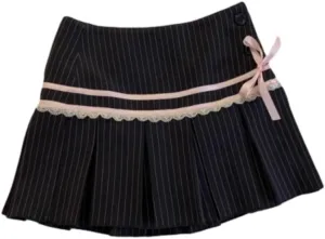Low Waist Mini Skirts for Women Y2K Mini Skirt Pleated Skirts Y2k Clothes Trendy Skort Coquette Clothes