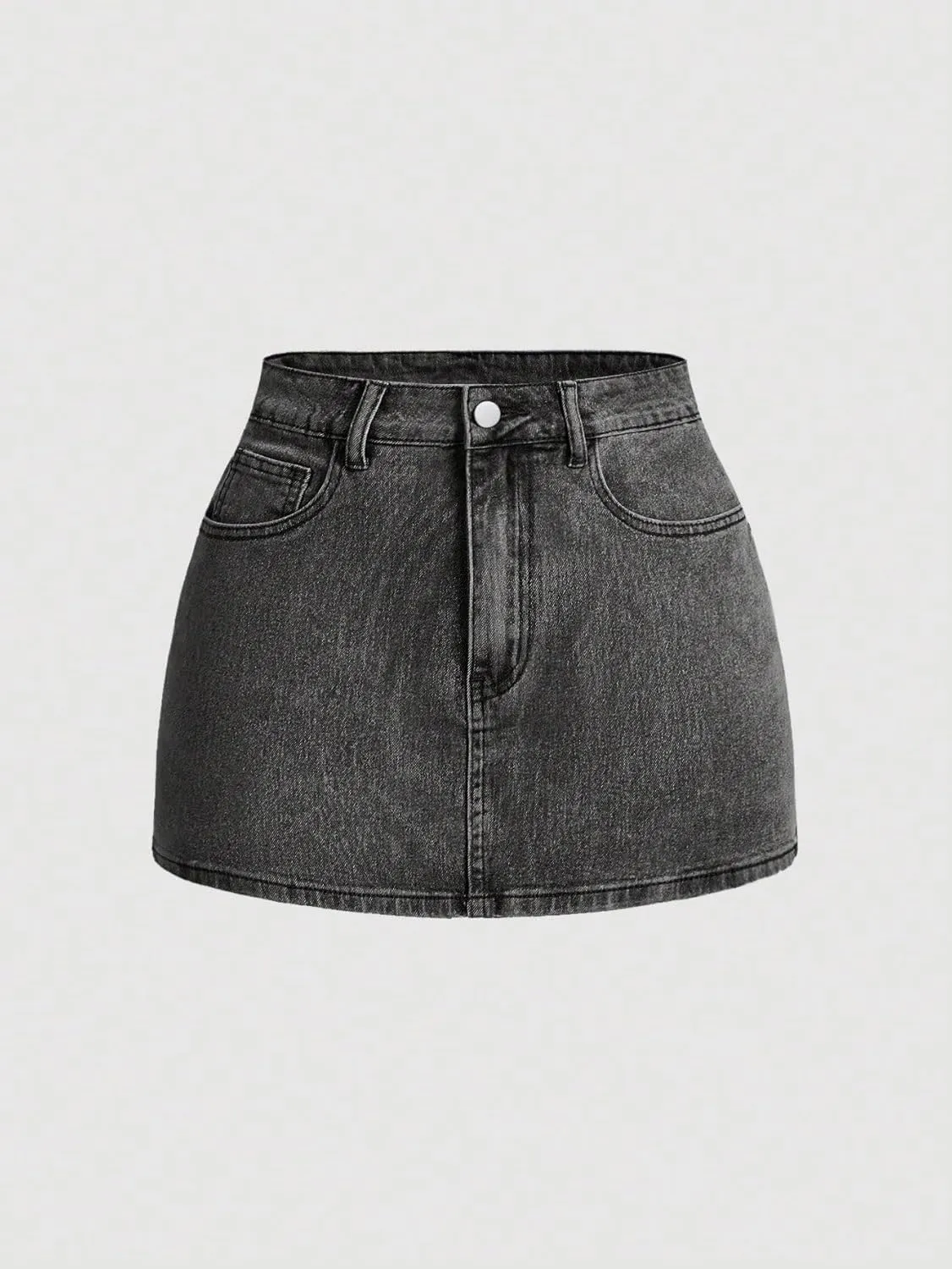 MakeMeChic Women's Denim Skirt High Waist Bow Pocket Bodycon Y2K Mini Jean Skirts