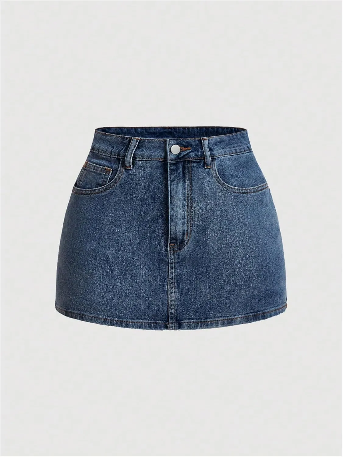 MakeMeChic Women's Denim Skirt High Waist Bow Pocket Bodycon Y2K Mini Jean Skirts