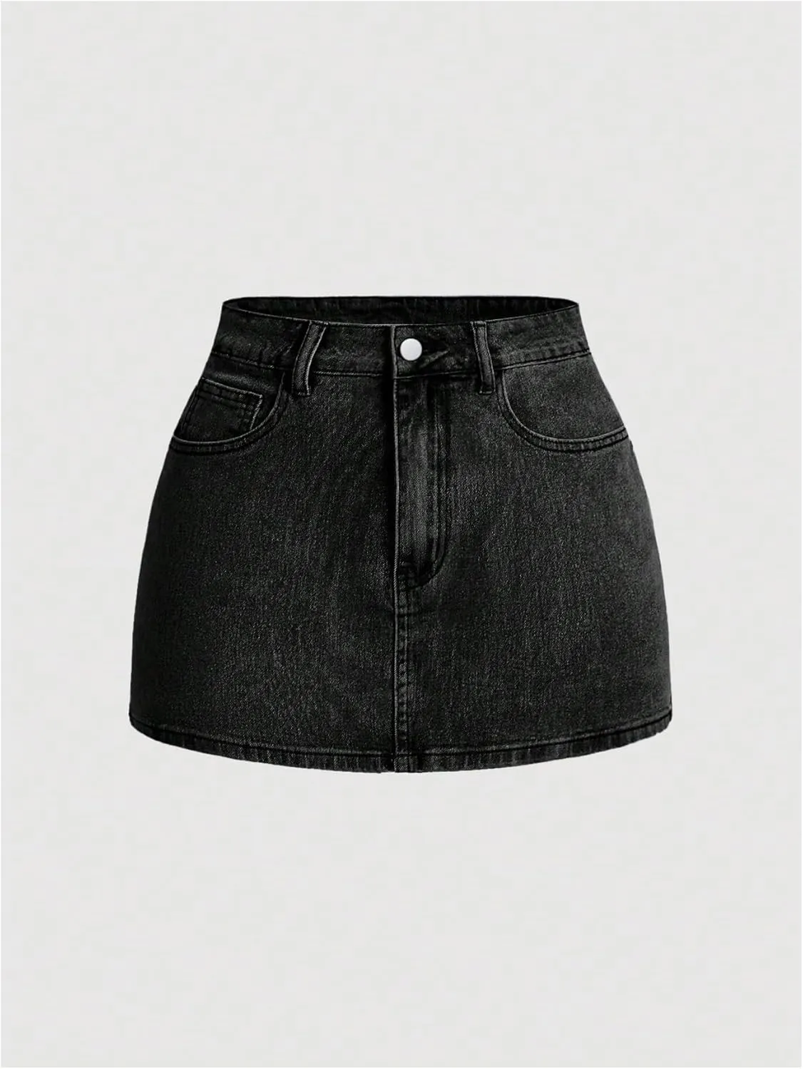 MakeMeChic Women's Denim Skirt High Waist Bow Pocket Bodycon Y2K Mini Jean Skirts