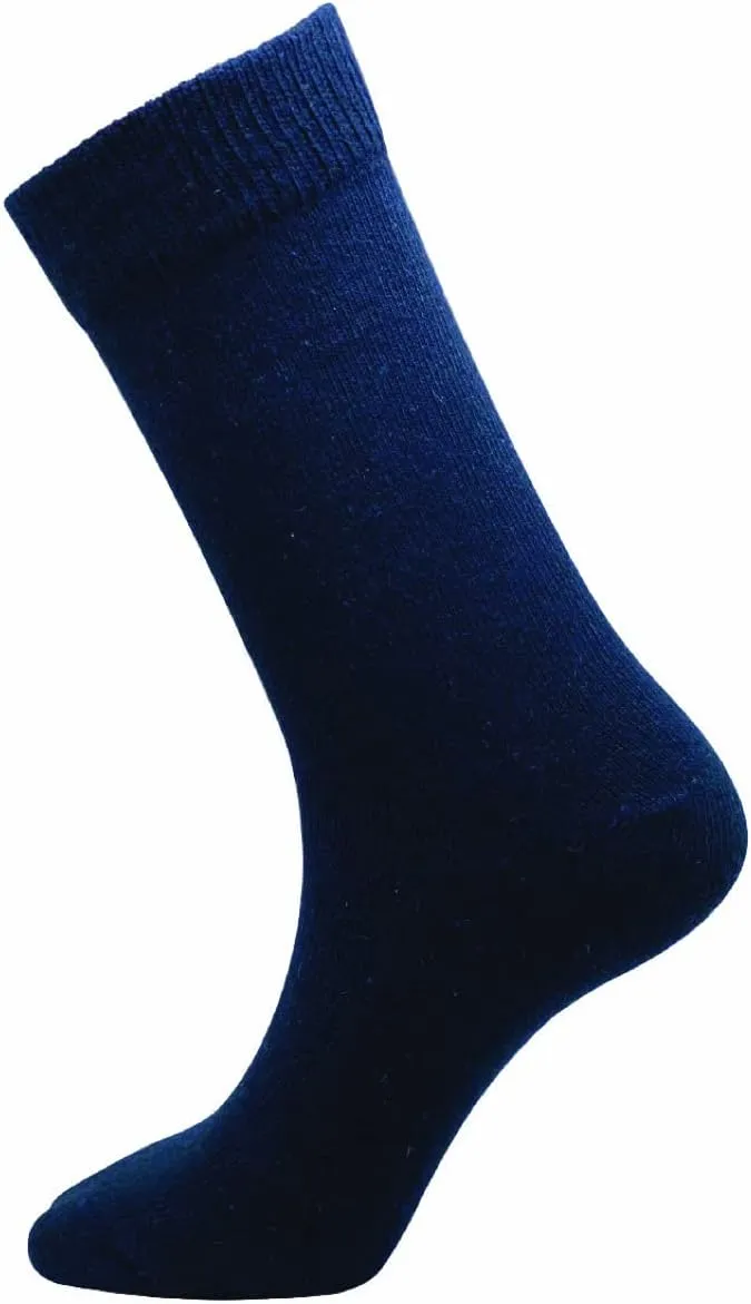 Men Wool Socks - Mid-Calf Crew (Pack of 3 Pairs) Anti-sweat Soft Warm