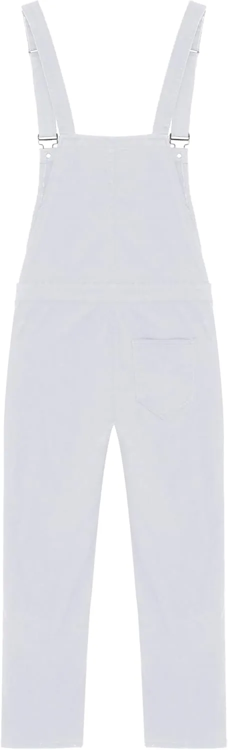 Mens Denim Bib Jumpsuit Relaxed Fit Jeans Overall Fashion Adjujstable Strap Coveralls Workwear