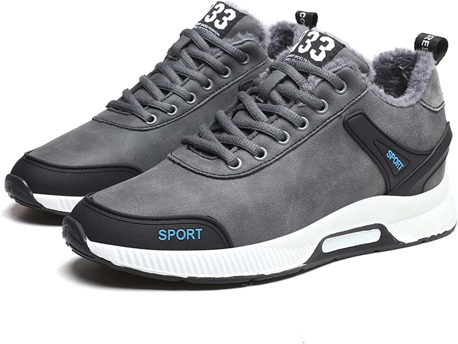 Men's Elevator Sneakers Invisible Height Increasing Leather Upper Lace up Fashion Sneakers