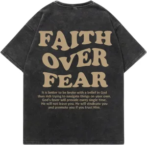 Men's Graphic Letter Print Vintage Tees Baggy Drop Shoulder Crew Neck Short Sleeve Streetwear T Shirts